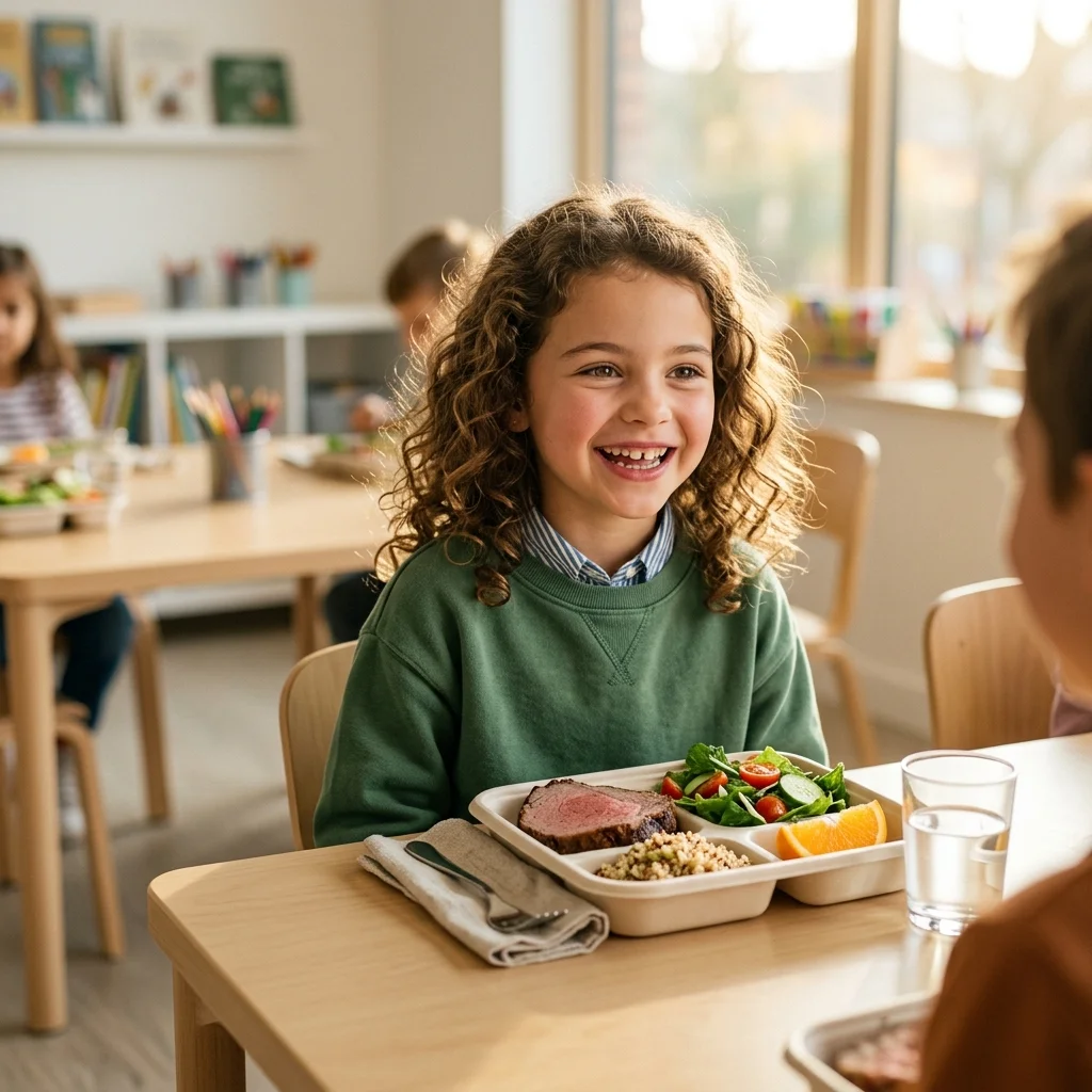 Immagine di copertina per: Perché le mense scolastiche dovrebbero servire carne rossa: la fisiologia contro le mode nutrizionali